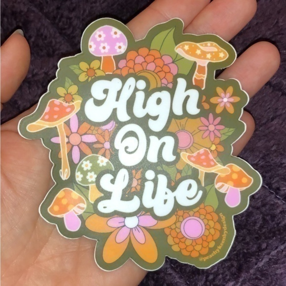 Unique 'High On Life' Sticker Art